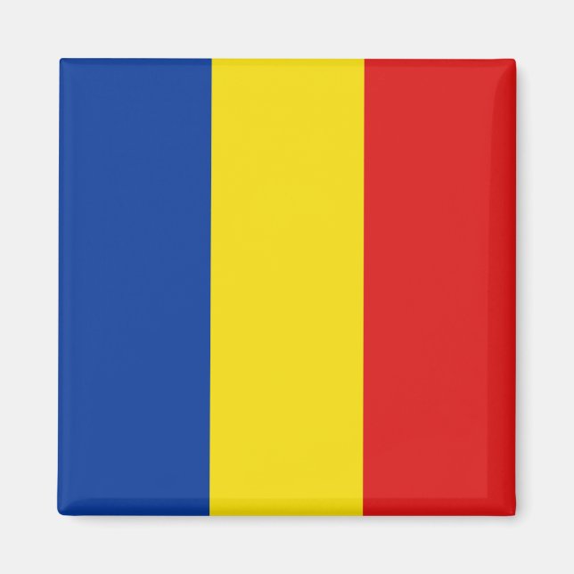 Íman Romênia Flag Magnet (Frente)