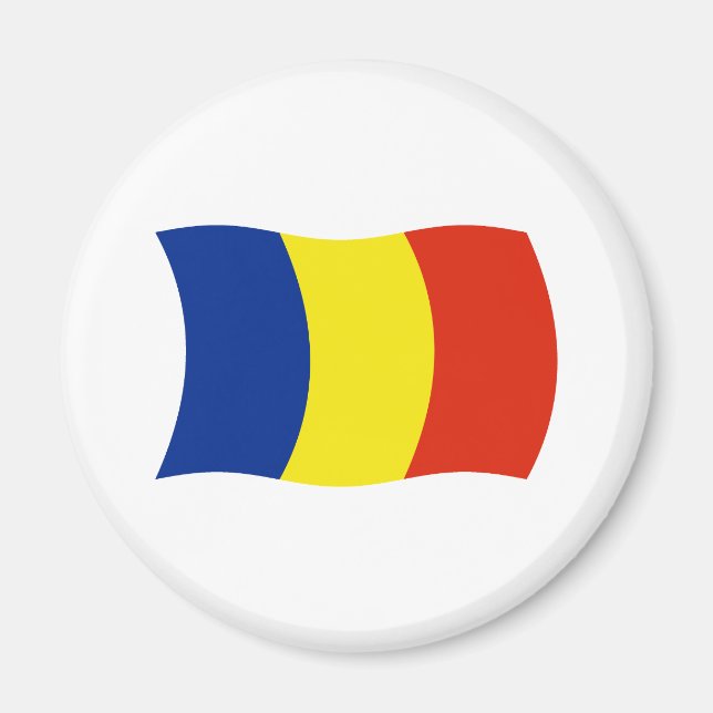 Íman Romênia Flag Magnet (Frente)