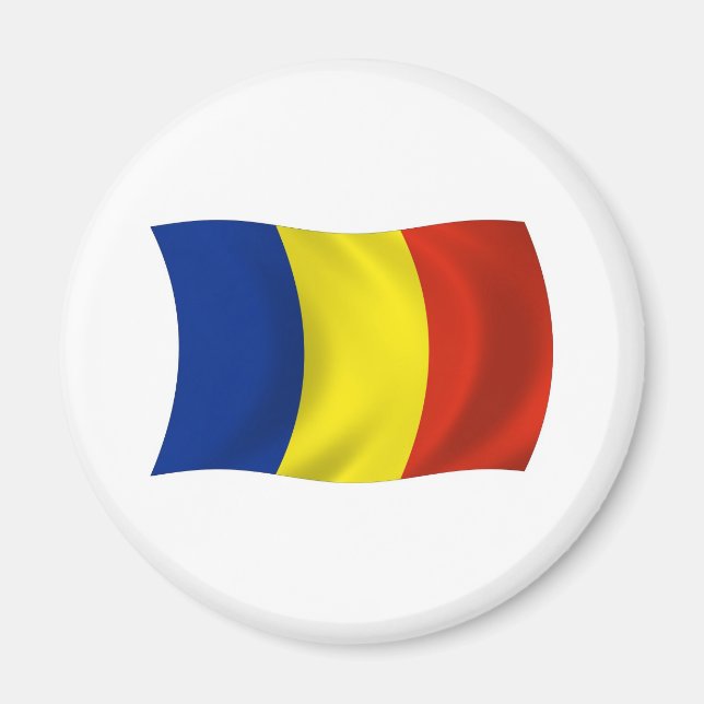 Íman Romênia Flag Magnet (Frente)
