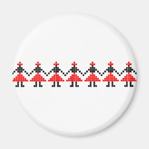 Íman romênia folia dança étnica fantasia geométrica de