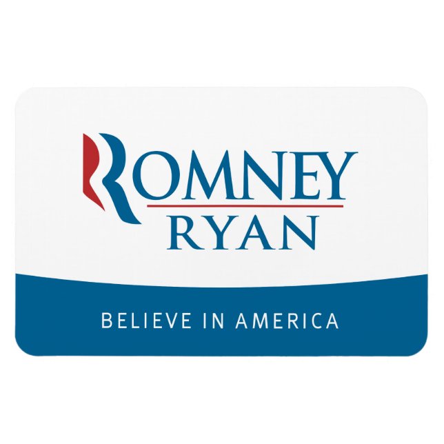 Íman Romney Ryan Acredita no Flexi Magnet Americano (Horizontal)