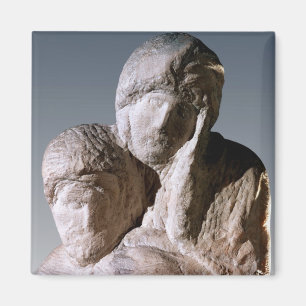 Íman Rondanini Pieta, detalhe dos chefes de Cristo