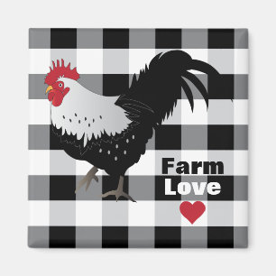 Íman Rooster com Imã de geladeira de Verificação de Bra