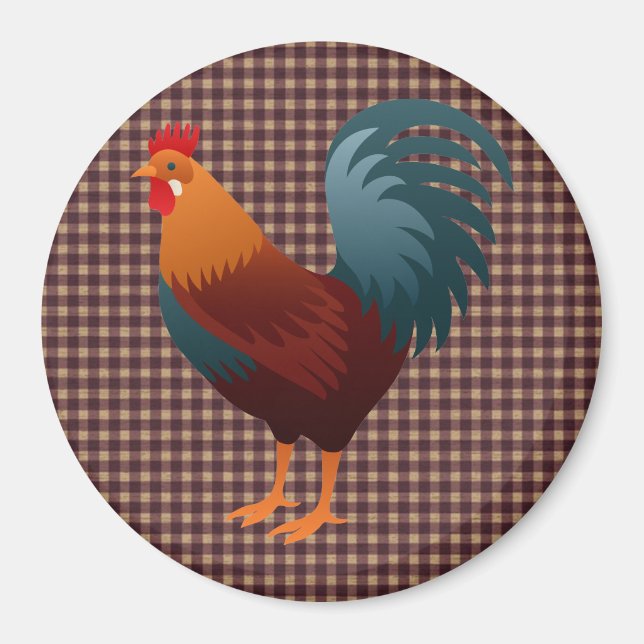 ÍMAN ROOSTER REALISTIC CARTOON MAGNET (Frente)