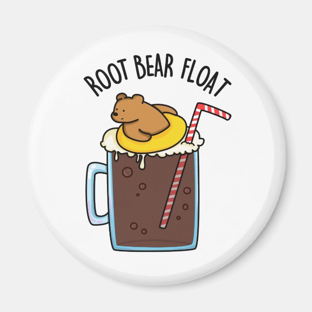 Íman Root Bear Flutuando Cerveja Root Engraçado (Frente)