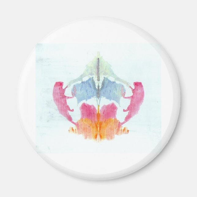 Íman Rorschach Test Ink Blots Placa 8 Animal (Frente)