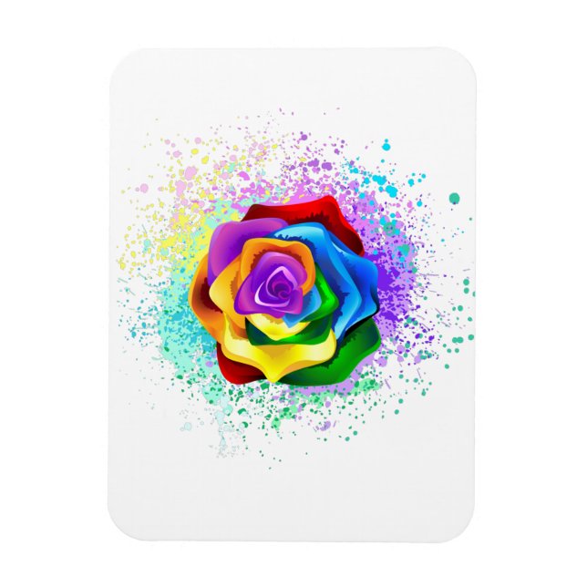 Íman Rosa Arco-Íris Colorida (Vertical)
