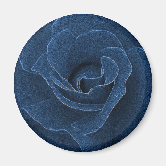 Íman Rosa azul velvet (Frente)