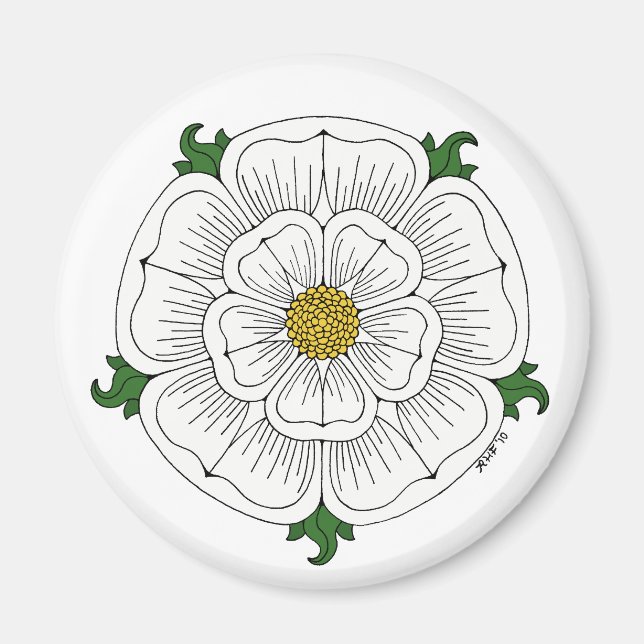 Íman Rosa Branca de York (Frente)