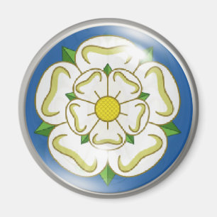 Íman Rosa branco da bandeira de Yorkshire