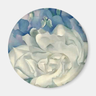 Íman Rosa branco impressionante e Larkspur de Geórgia