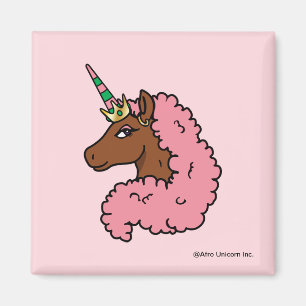 Íman Rosa claro Afro Unicorn