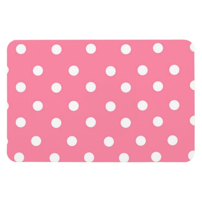 Íman Rosa com pontos brancos (Horizontal)