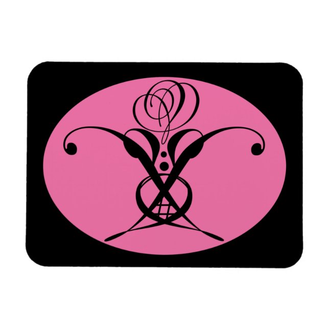 Íman Rosa cor-de-rosa e preto (Horizontal)