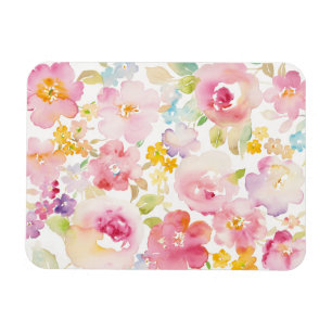 Íman Rosa da aguarela dos plenos Verões floral