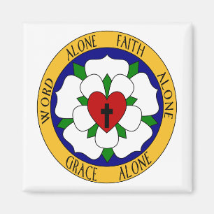 Íman Rosa de Luther branco e verde