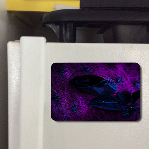 Íman Rosa de Material Negro Spooky, Aranhas Negras