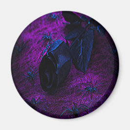 Íman Rosa de Material Negro Spooky, Aranhas Negras