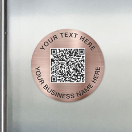Íman Rosa de Promocional de Código QR Dourado