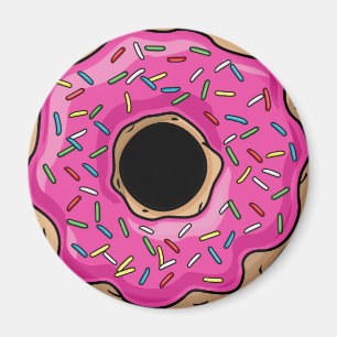 Íman Rosa delicioso suculento rosquinha polvilhada