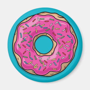 Íman Rosa delicioso suculento rosquinha polvilhada