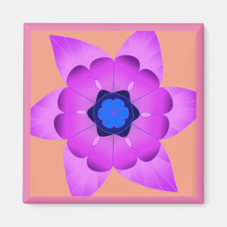 Íman rosa e azul Flor