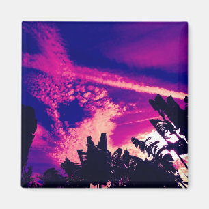 Íman Rosa e céu interessante roxo