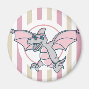 Íman Rosa e Cinza Dinossauro