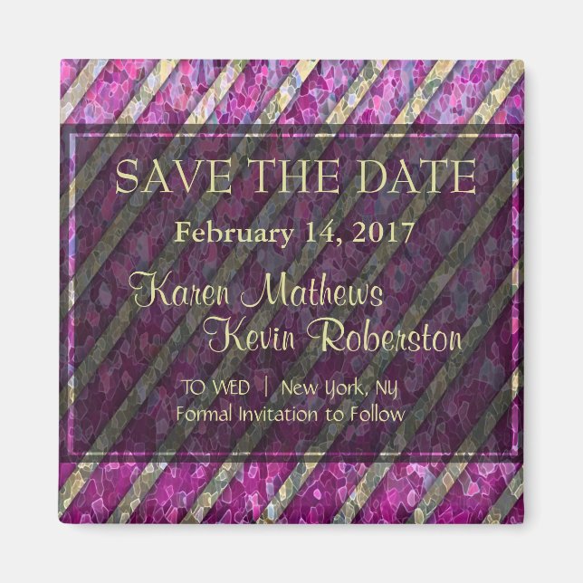 Íman Rosa e Dourado Strike (Frente)