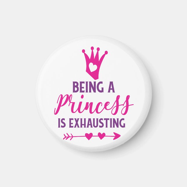 Íman Rosa e Roxo Ser uma Princesa está Escavando (Frente)