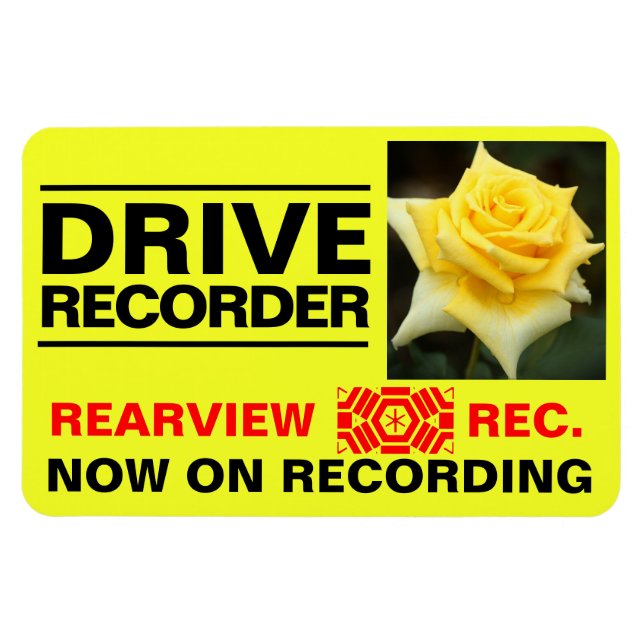Íman Rosa Emblem：Warning Magnet Plate (Horizontal)