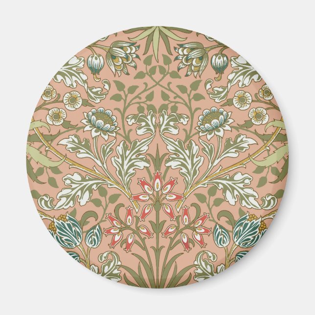 Íman Rosa Flor de Jacinto de William Morris Arte (Frente)