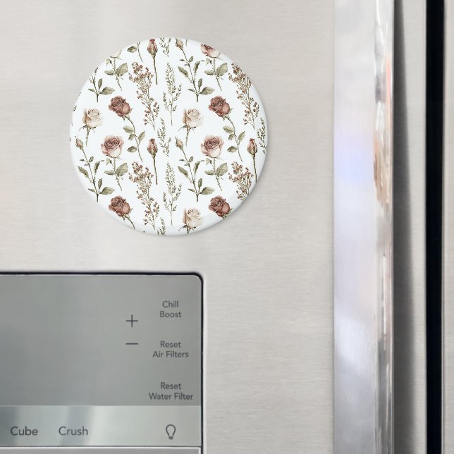 Íman Rosa Floral Rosa Roxa   (In Situ (Fridge))