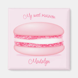 Íman rosa fofo meu doce nome de macarão