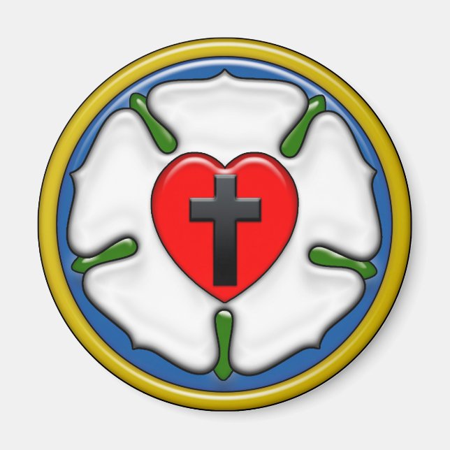 Íman Rosa Lutero Embossed-Look (Frente)