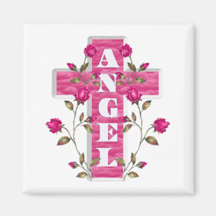 Íman Rosa no ímã do anjo da memória