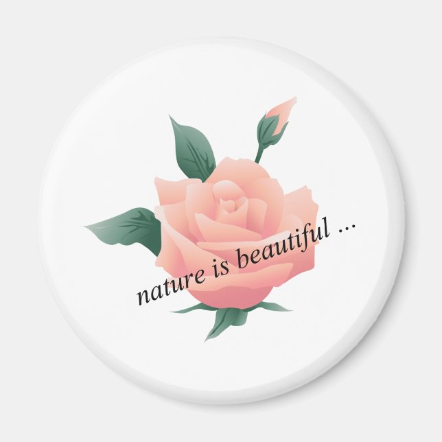 Íman Rosa (Peach) - Natureza bonita (Frente)
