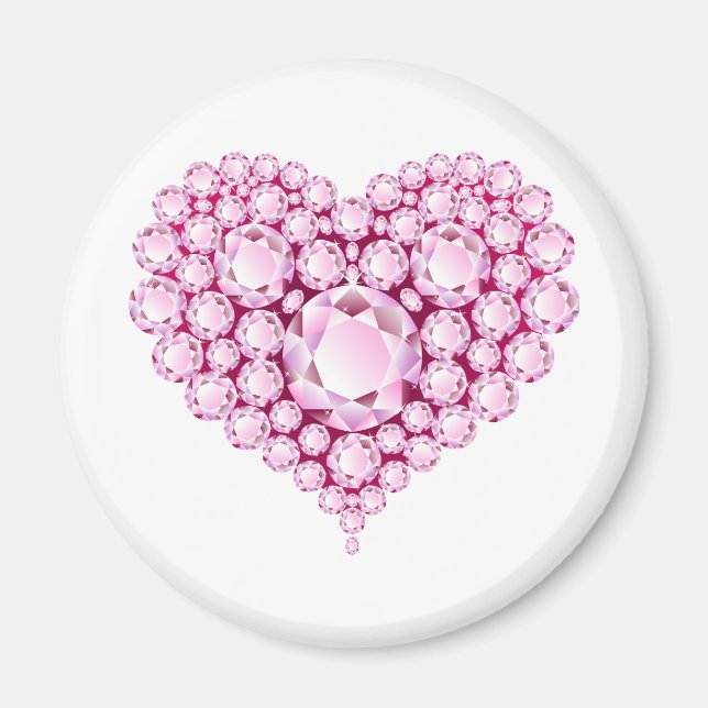 Íman Rosa Quartz Heart Gems (Frente)