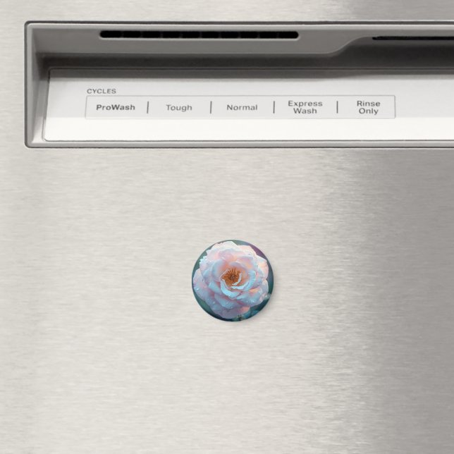 Íman Rosa Rosa Claro Com Orvalho (In Situ (Dishwasher))