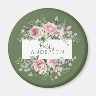 Íman Rosa Rosa Pink Personalizada