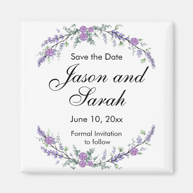 Íman rosa roxo lavanda eucalipto (Frente)