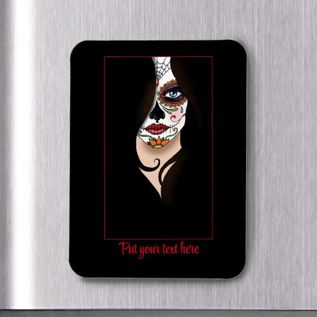 Íman Rosa Sugar Skull (Criador carregado)