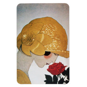 ÍMAN  ROSA VERMELHA DA SENHORA COM