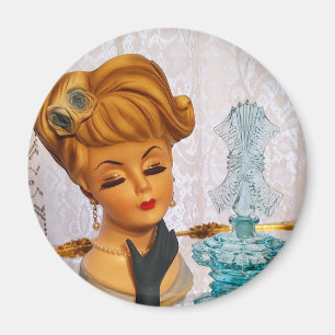 Íman Rosas Azuis Vase Gama de Garrafa de Perfume