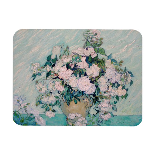 Íman Rosas Brancas-1890-Vincent van Gogh  (Horizontal)