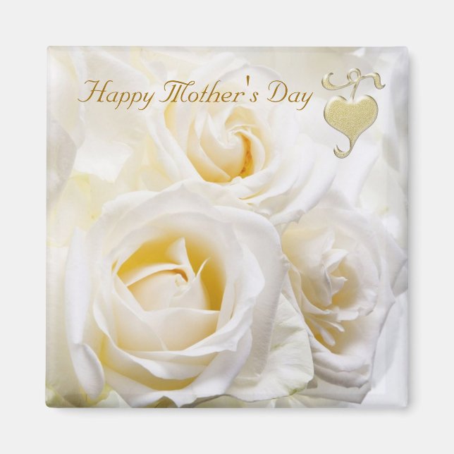 Íman Rosas brancas - Dia de as mães (Frente)