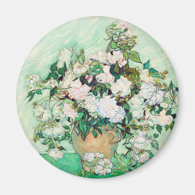 Íman Rosas da vida ininterrupta em um vaso por Vincent  (Frente)