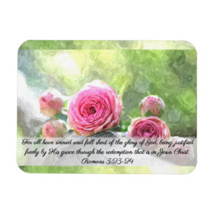 Íman Rosas de aquarela Romanos 3:23 e 24
