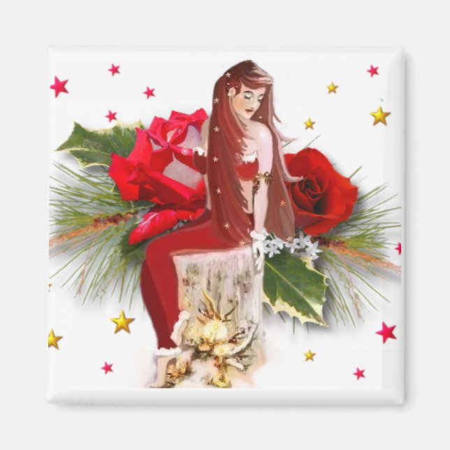 Íman Rosas de Natal, ímã (Frente)