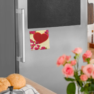 Íman Rosas e quadro cardíaco adicione sua foto